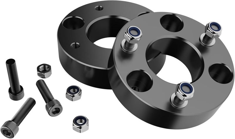 Lifronkit 2" Front Leveling Lift kit for Dodge Ram 1500 2006-2024 4WD, Raise 2 Inch Front Strut Spacers Compatible with Dodge Ram Suspension Lift Kits 2006-2023 Black Anodized(new version) - Image 1